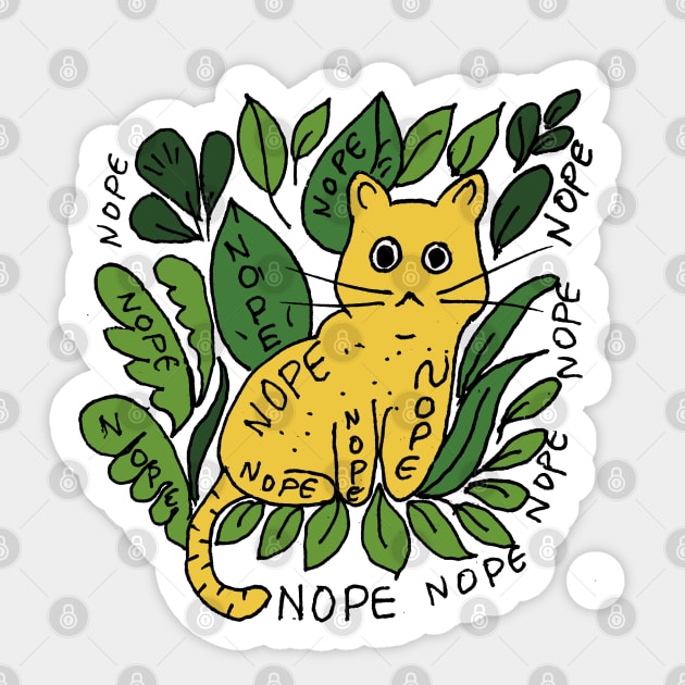 NOPE CAT Sticker by HAVE SOME FUN